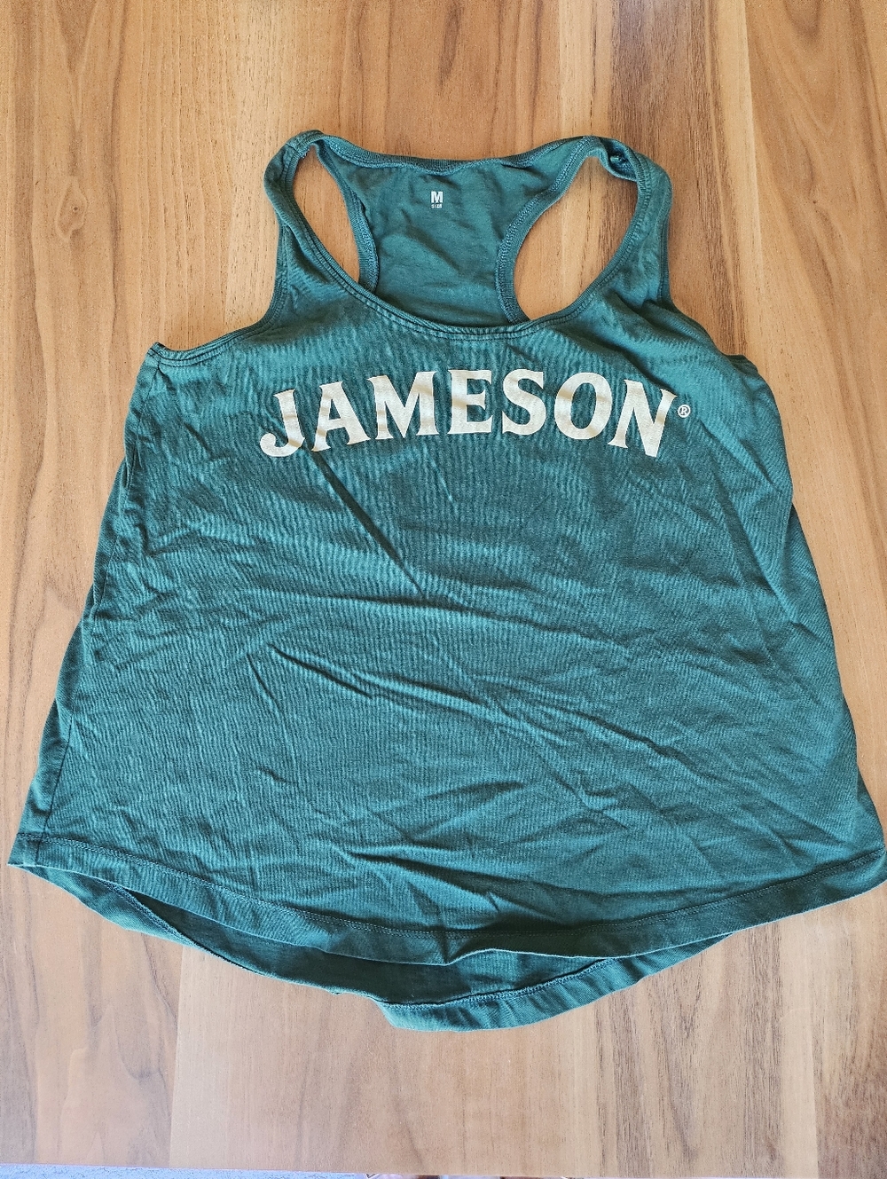 Jameson Irish Whiskey Tank Top Shirt Womens Small Green Logo Racerback